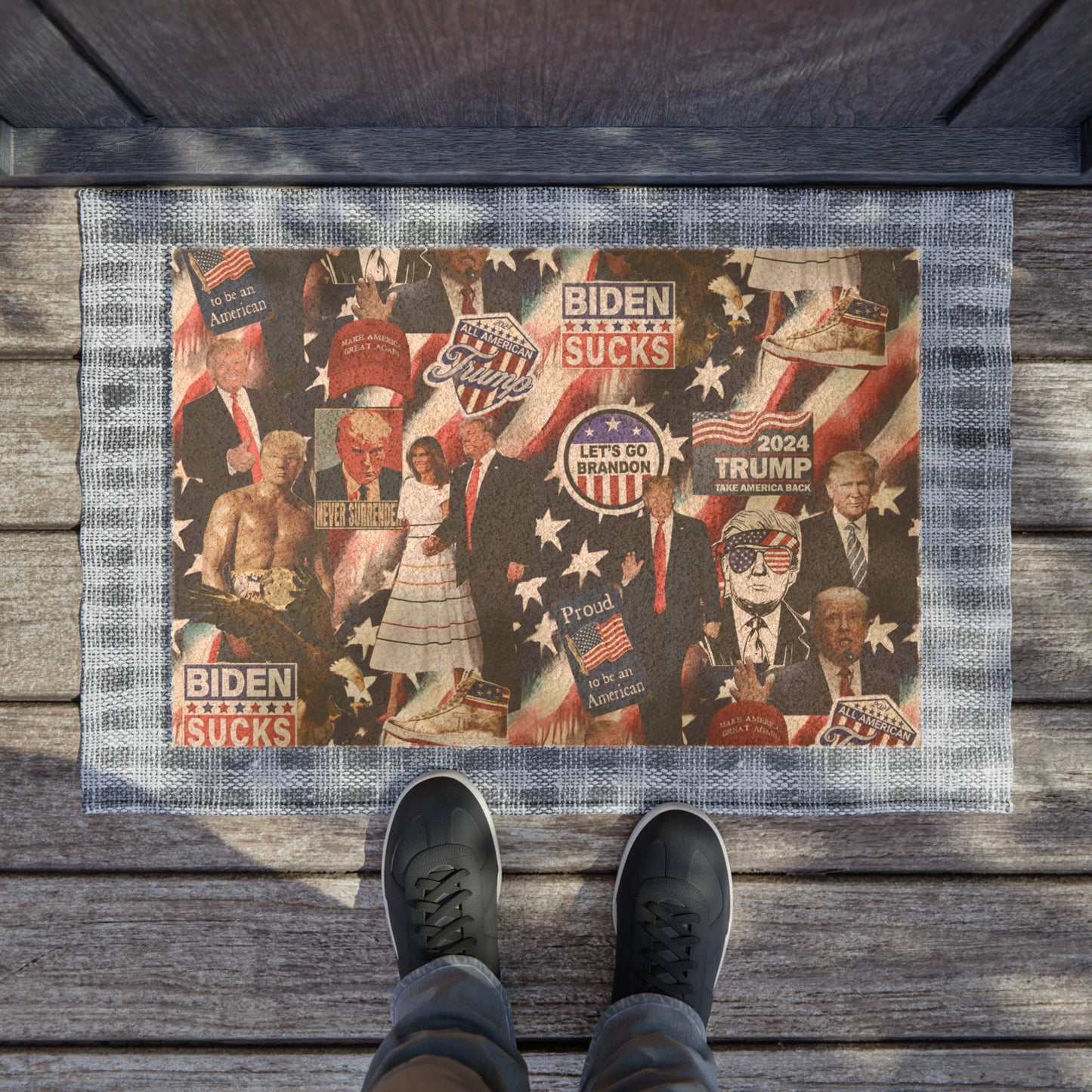 Donald Trump 2024 MAGA Montage Doormat