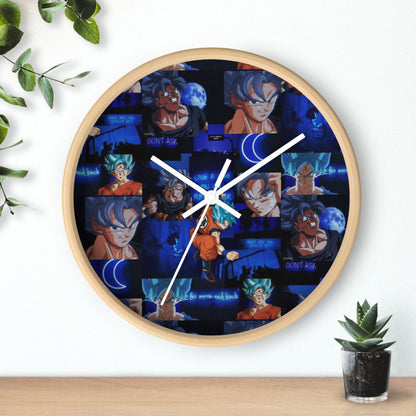 Dragon Ball Z Saiyan Moonlight Collage Wall Clock