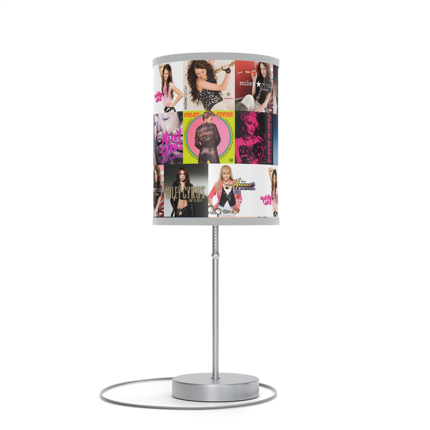 Miley Cyrus Album Cover Collage Lamp on a Stand