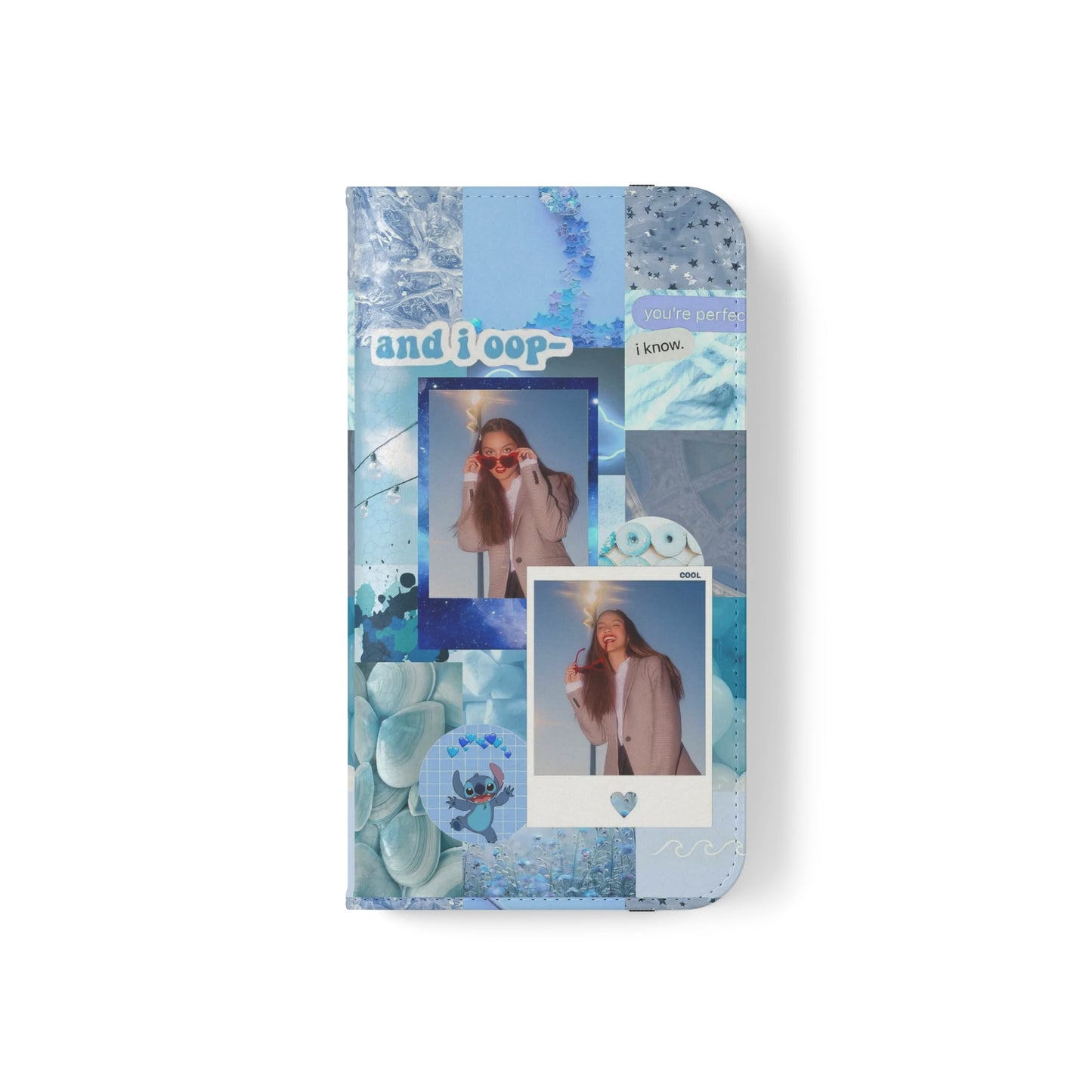 Olivia Rodrigo Light Blue Aesthetic Collage Phone Flip Case