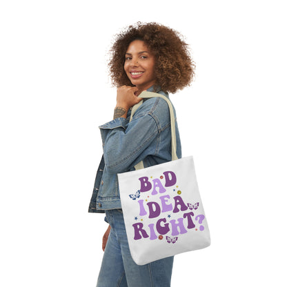 Olivia Rodrigo Bad Idea Right? Polyester Canvas Tote Bag