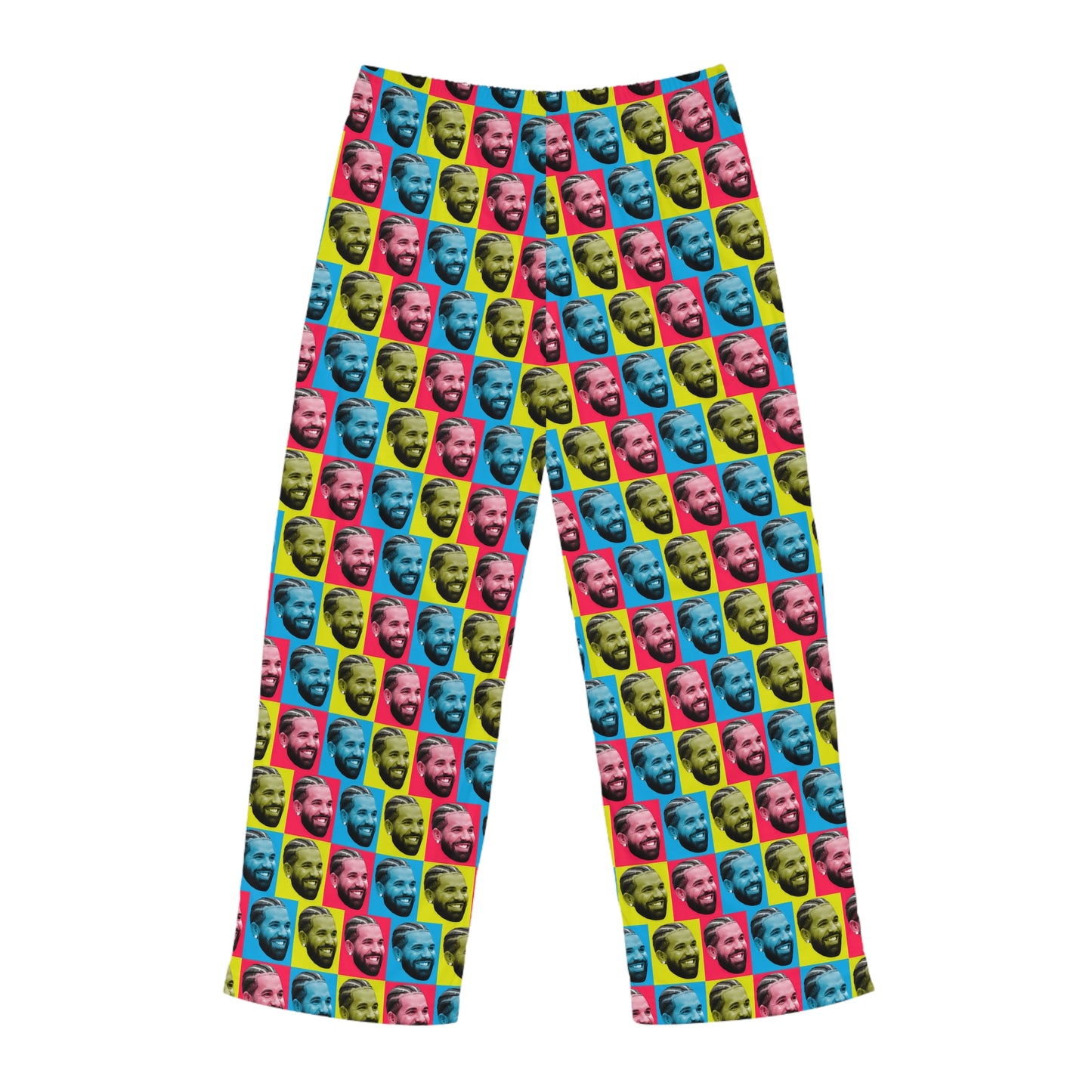 Drake Colored Checker Faces Men's Pajama Pants