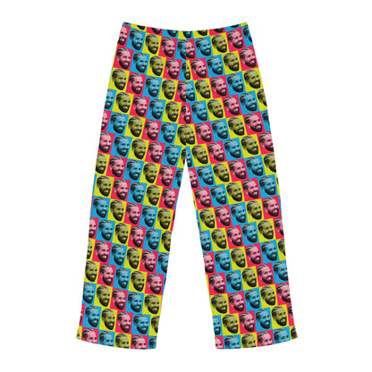 Drake Colored Checker Faces Men's Pajama Pants