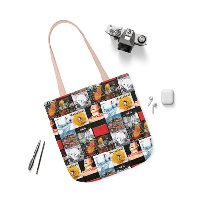 Radiohead Album Cover Collage Polyester Canvas Tote Bag