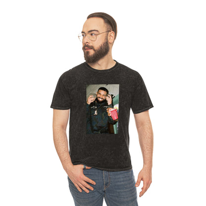 Drake Happy And Drinking Unisex Mineral Wash Vintage Tee Shirt