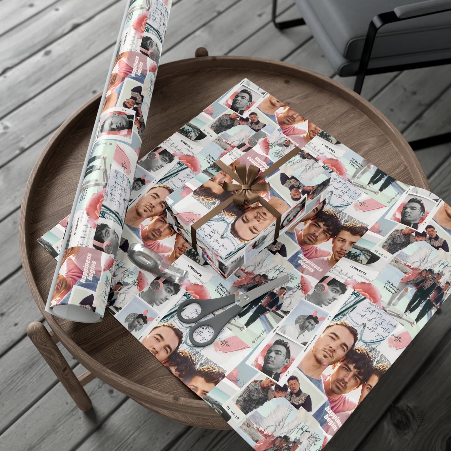 Jonas Brother Happiness Begins Collage Gift Wrap Paper