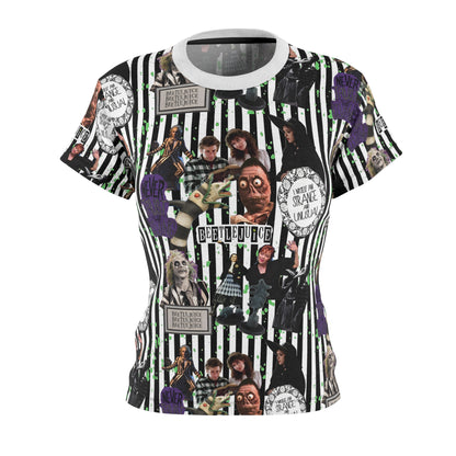 Beetlejuice Strage And Unusual Collage Women's Cut & Sew Tee