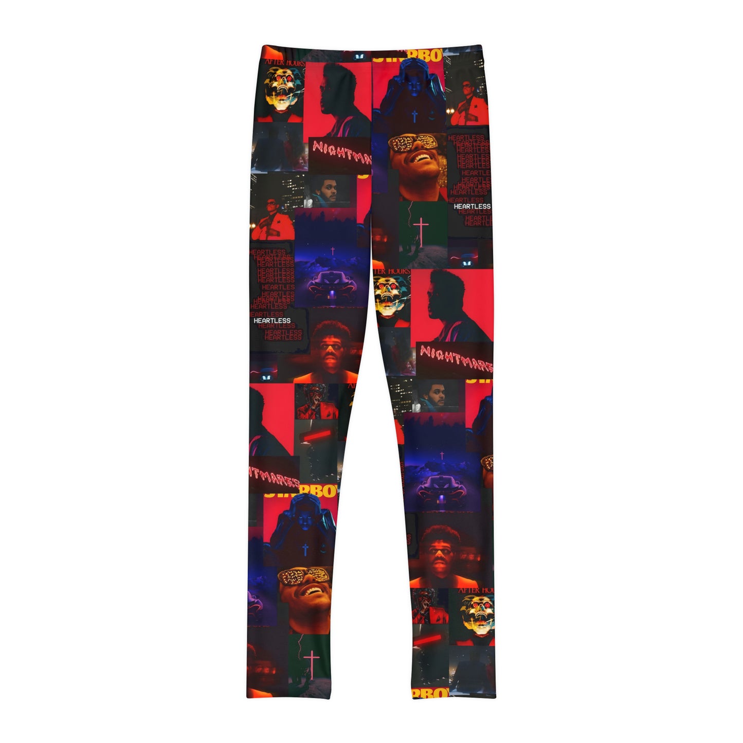 The Weeknd Heartless Nightmares Collage Youth Full-Length Leggings