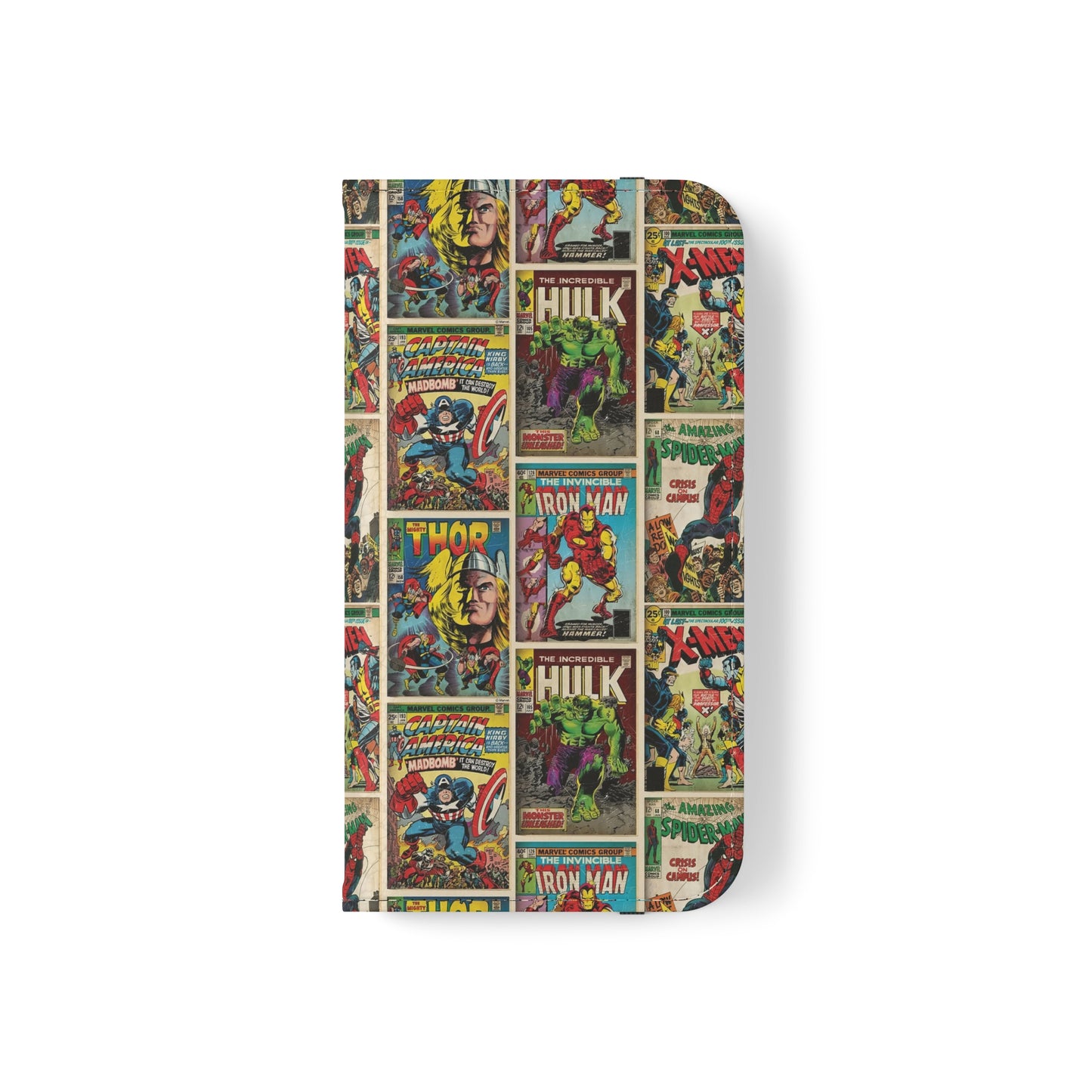 Marvel Comic Book Cover Collage Phone Flip Case