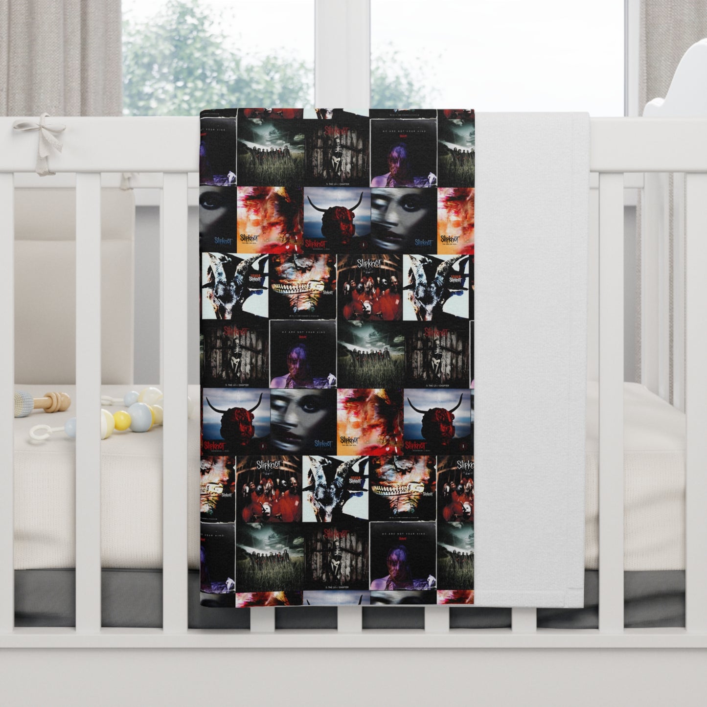 Slipknot Album Art Collage Soft Fleece Baby Blanket
