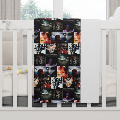 Slipknot Album Art Collage Soft Fleece Baby Blanket