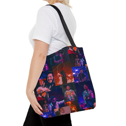 Post Malone Lightning Photo Collage Tote Bag