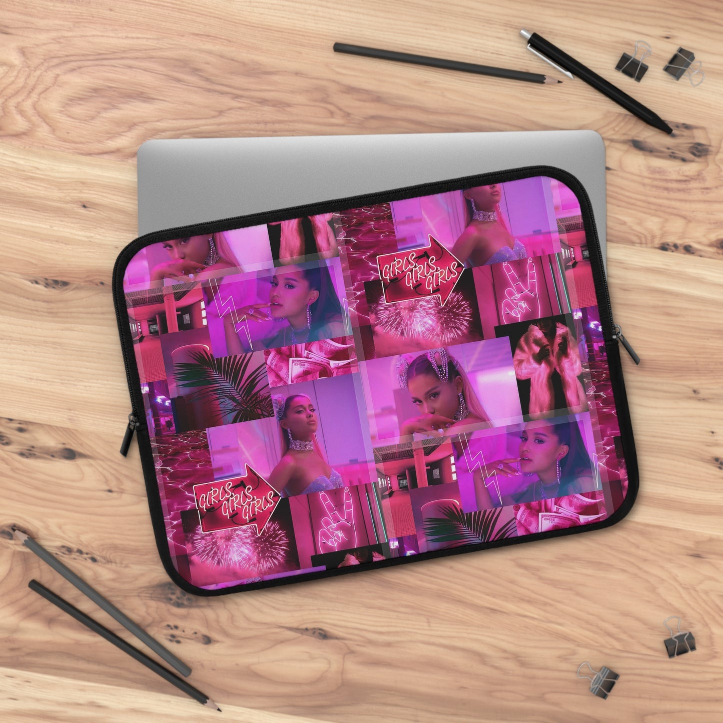 Ariana Grande 7 Rings Collage Laptop Sleeve