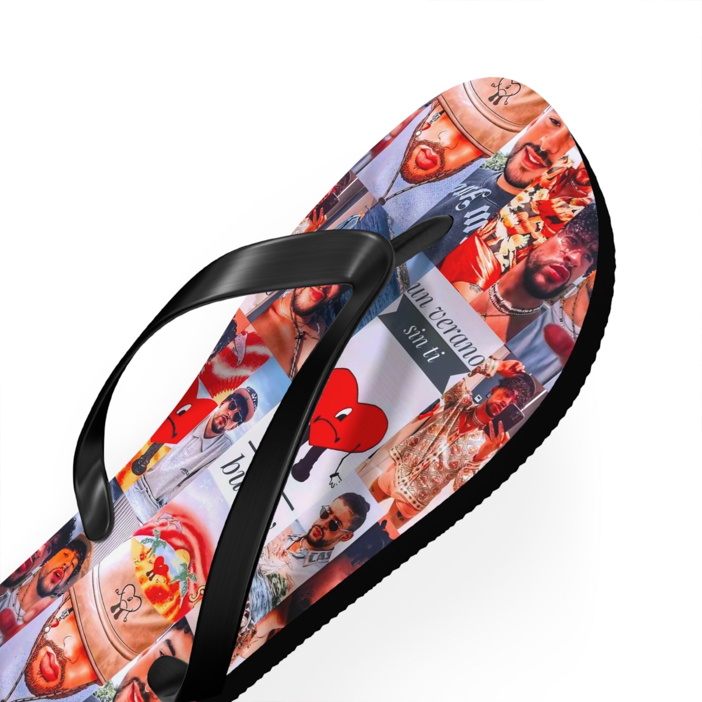 Bad Bunny Un Verano Sin Ti Photo Collage Flip Flops