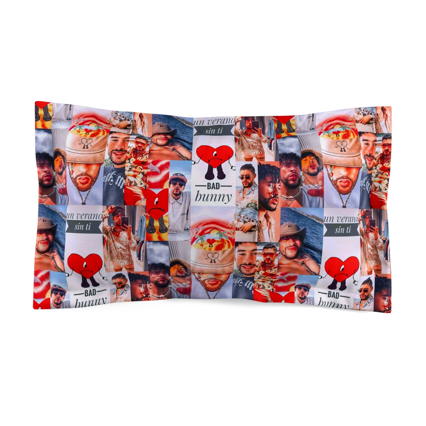 Bad Bunny Un Verano Sin Ti Photo Collage Microfiber Pillow Sham