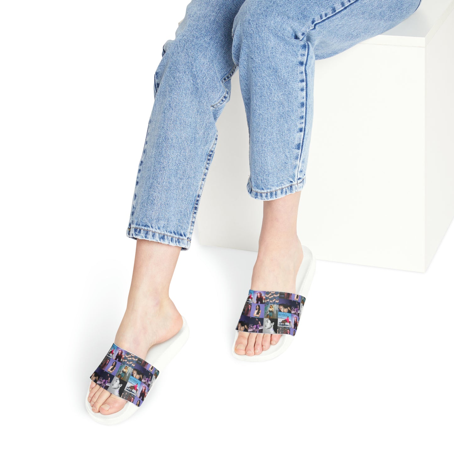 Olivia Rodrigo Album Cover Art Collage Women's Slide Sandals