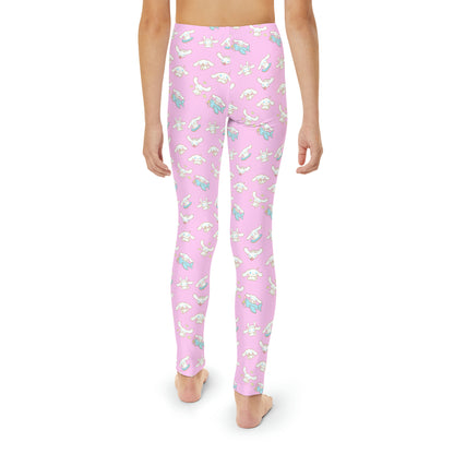 Cinnamoroll Playing Around Pattern Youth Full-Length Leggings