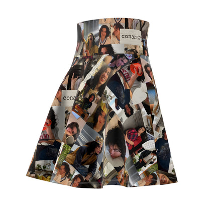 Conan Grey Being Cute Photo Collage Women's Skater Skirt