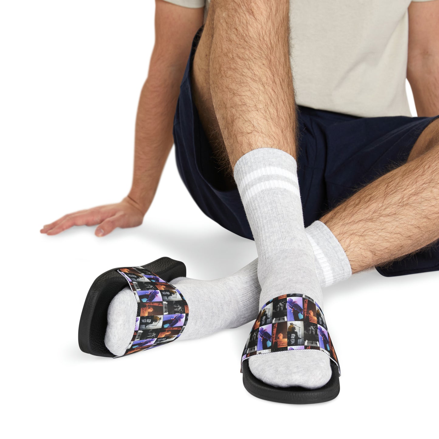 Post Malone On Tour Collage Men's Slide Sandals