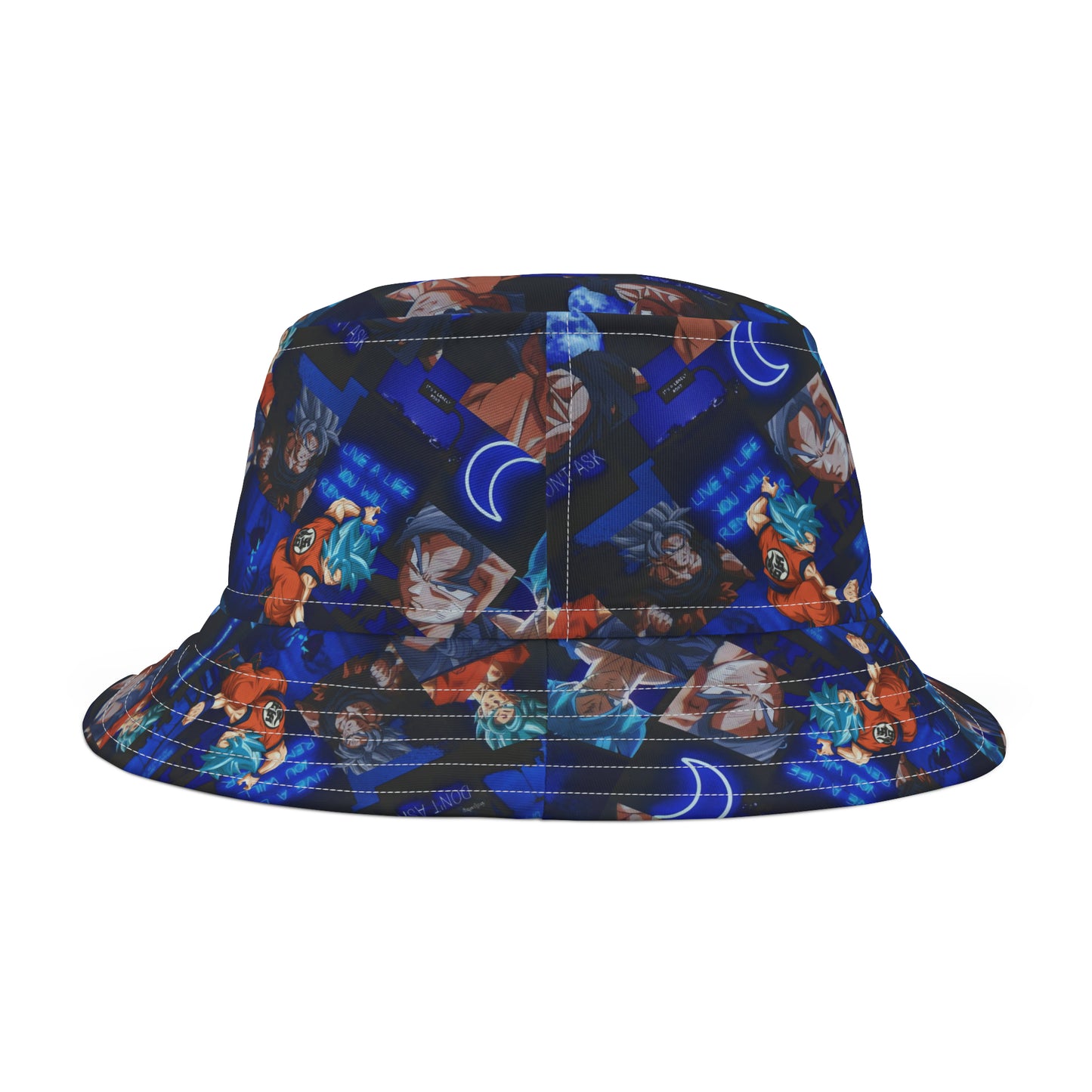 Dragon Ball Z Saiyan Moonlight Collage Bucket Hat