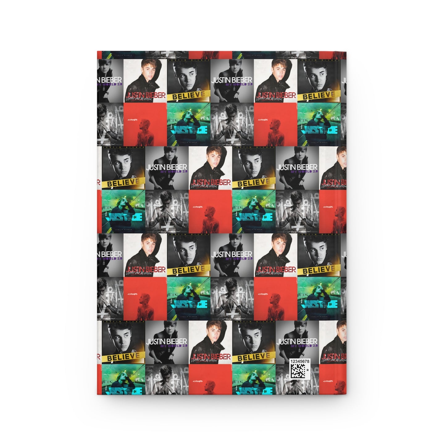 Justin Bieber Album Cover Collage Hardcover Journal