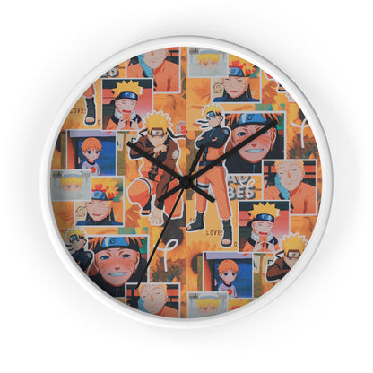 Naruto Uzumaki Sunflower Blaze Collage Wall Clock