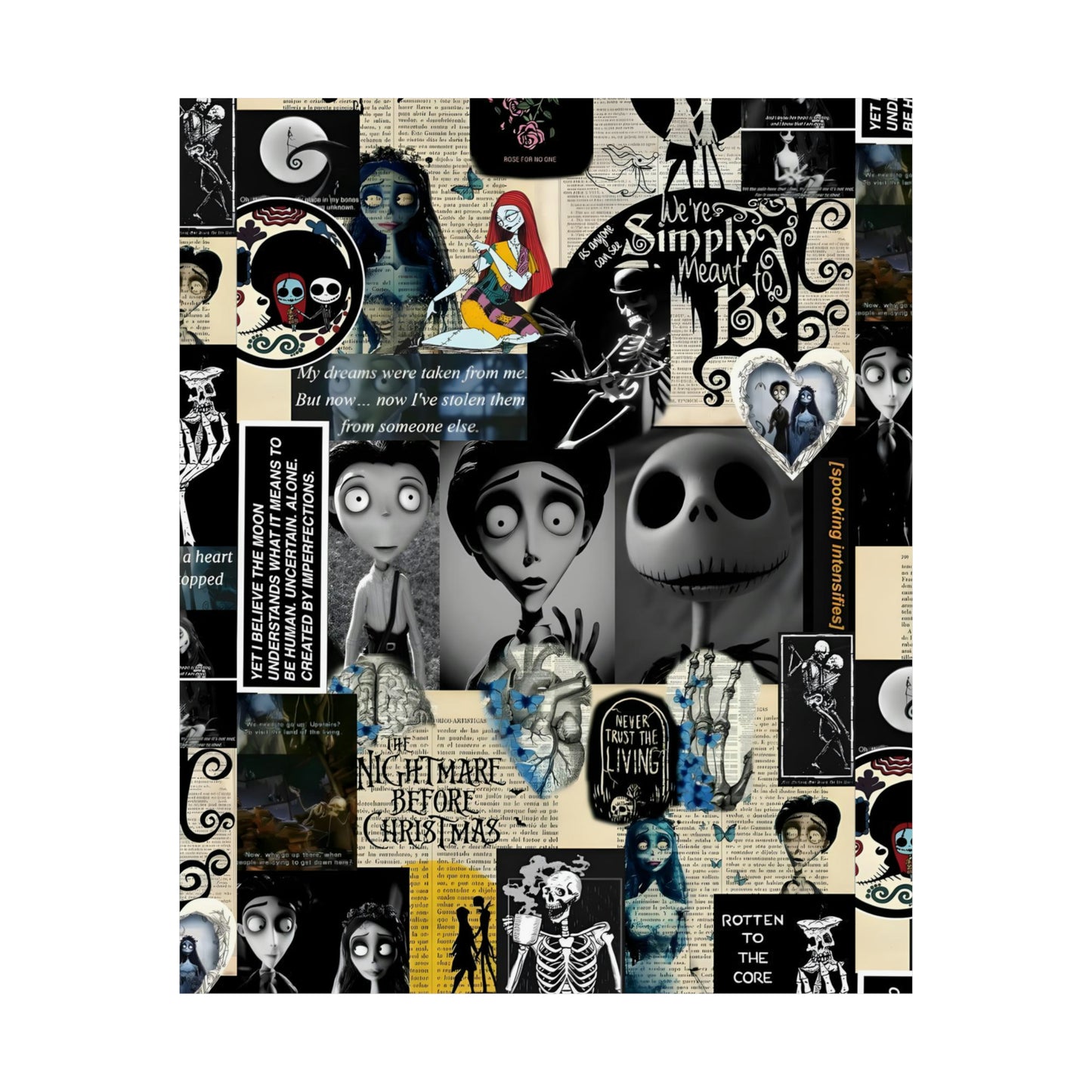 The Nightmare Before Christmas Rotten To The Core Collage Matte Vertical Poster