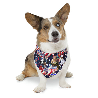 Donald Trump 2024 MAGA Montage Pet Bandana Collar