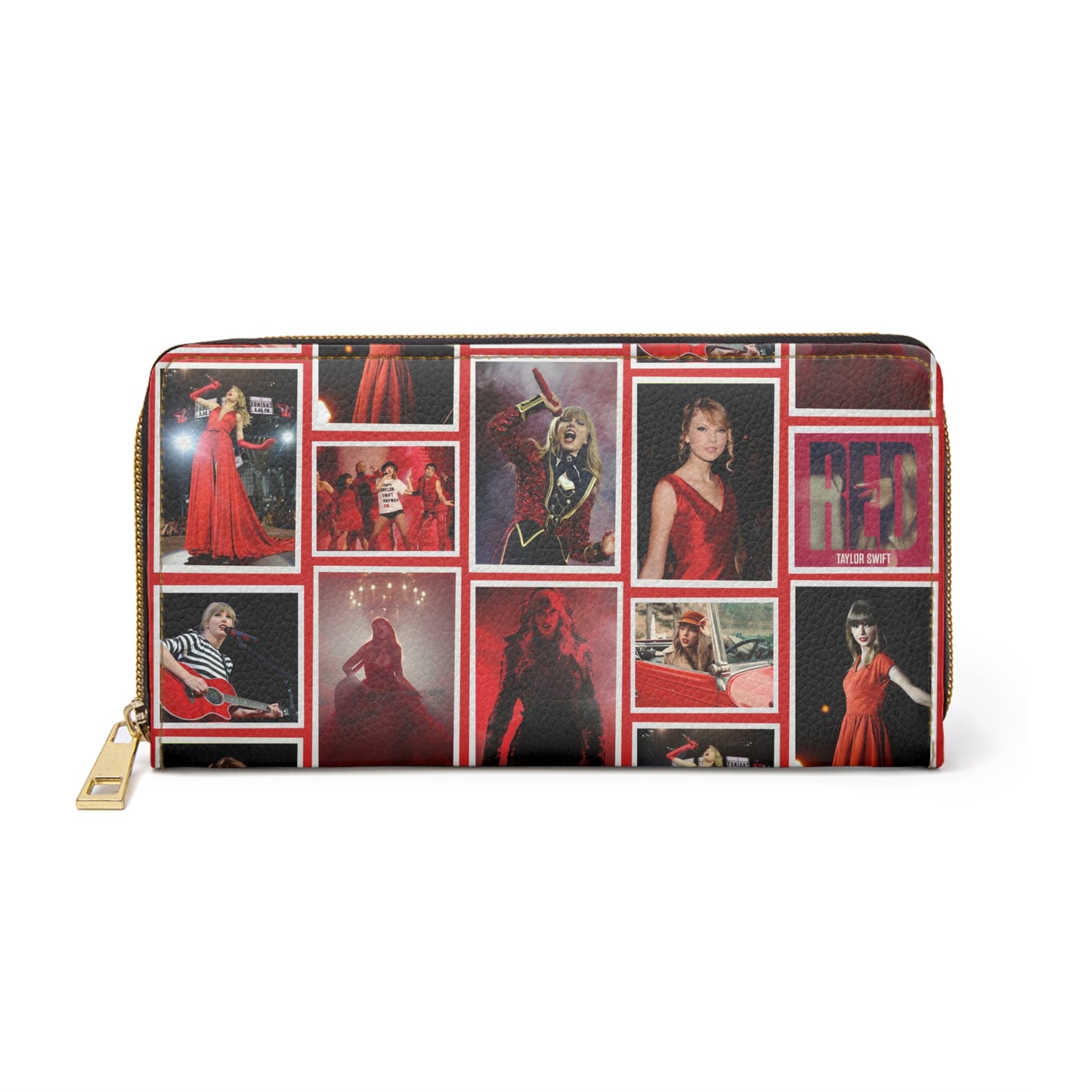 Taylor Swift Red Era Collage  Zipper Wallet