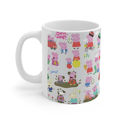 Peppa Pig Oink Oink Collage Ceramic Mug 11oz