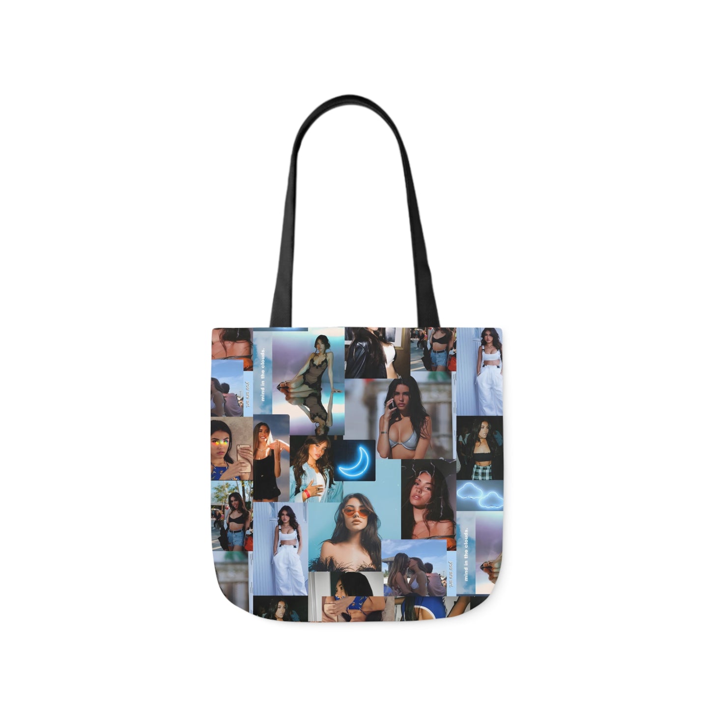 Madison Beer Mind In The Clouds Collage Polyester Canvas Tote Bag