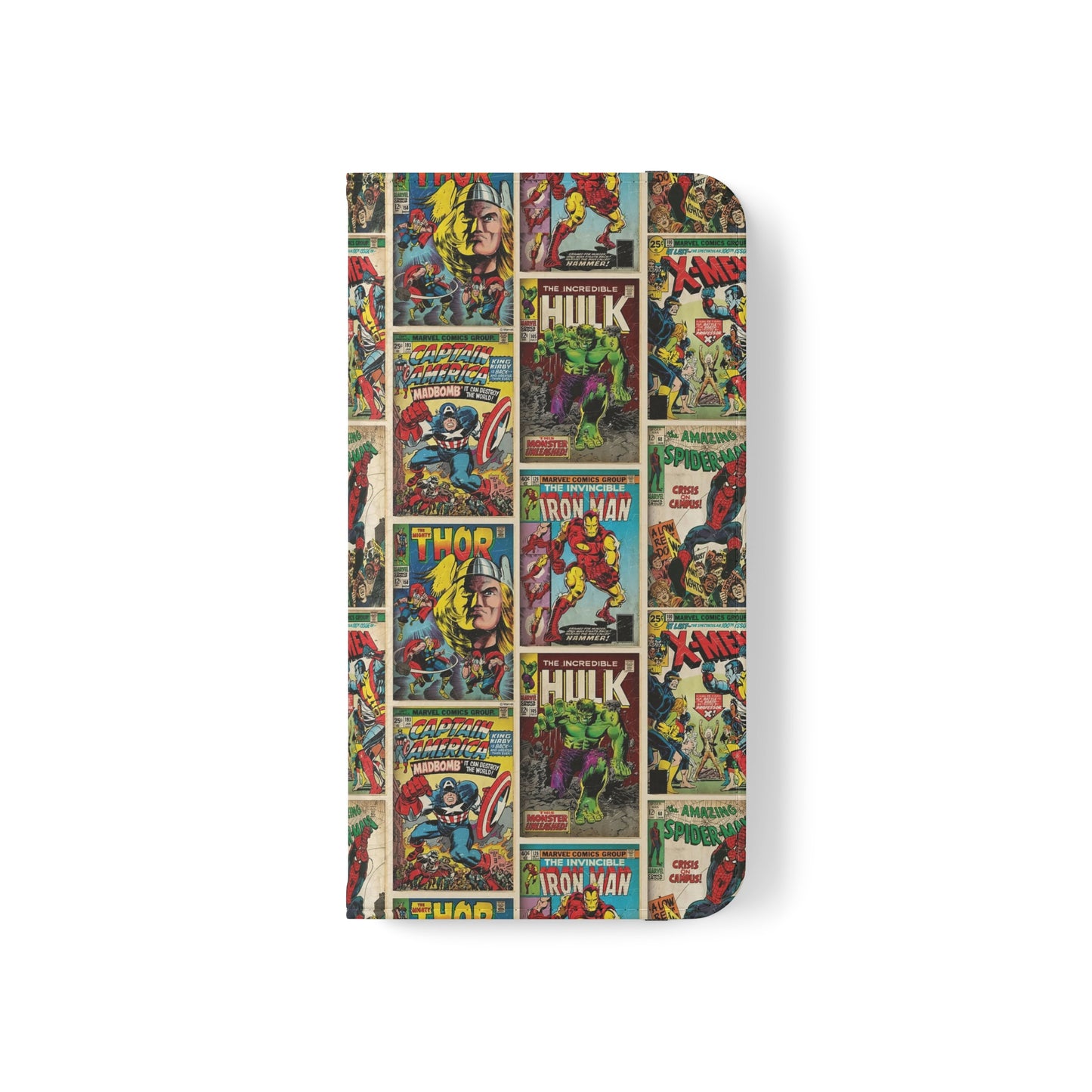 Marvel Comic Book Cover Collage Phone Flip Case