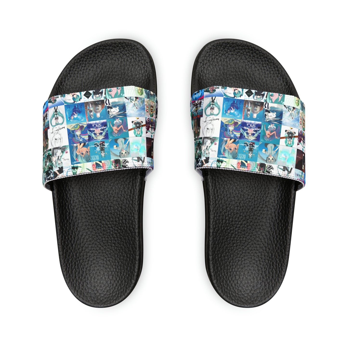 Hatsune Miku Album Cover Collage Women's Slide Sandals