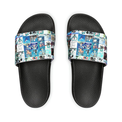 Hatsune Miku Album Cover Collage Women's Slide Sandals