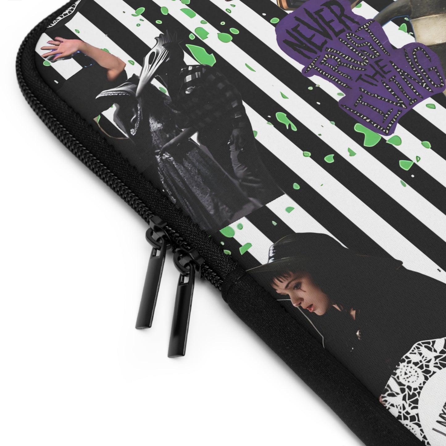 Beetlejuice Strange And Unusual Collage Laptop Sleeve