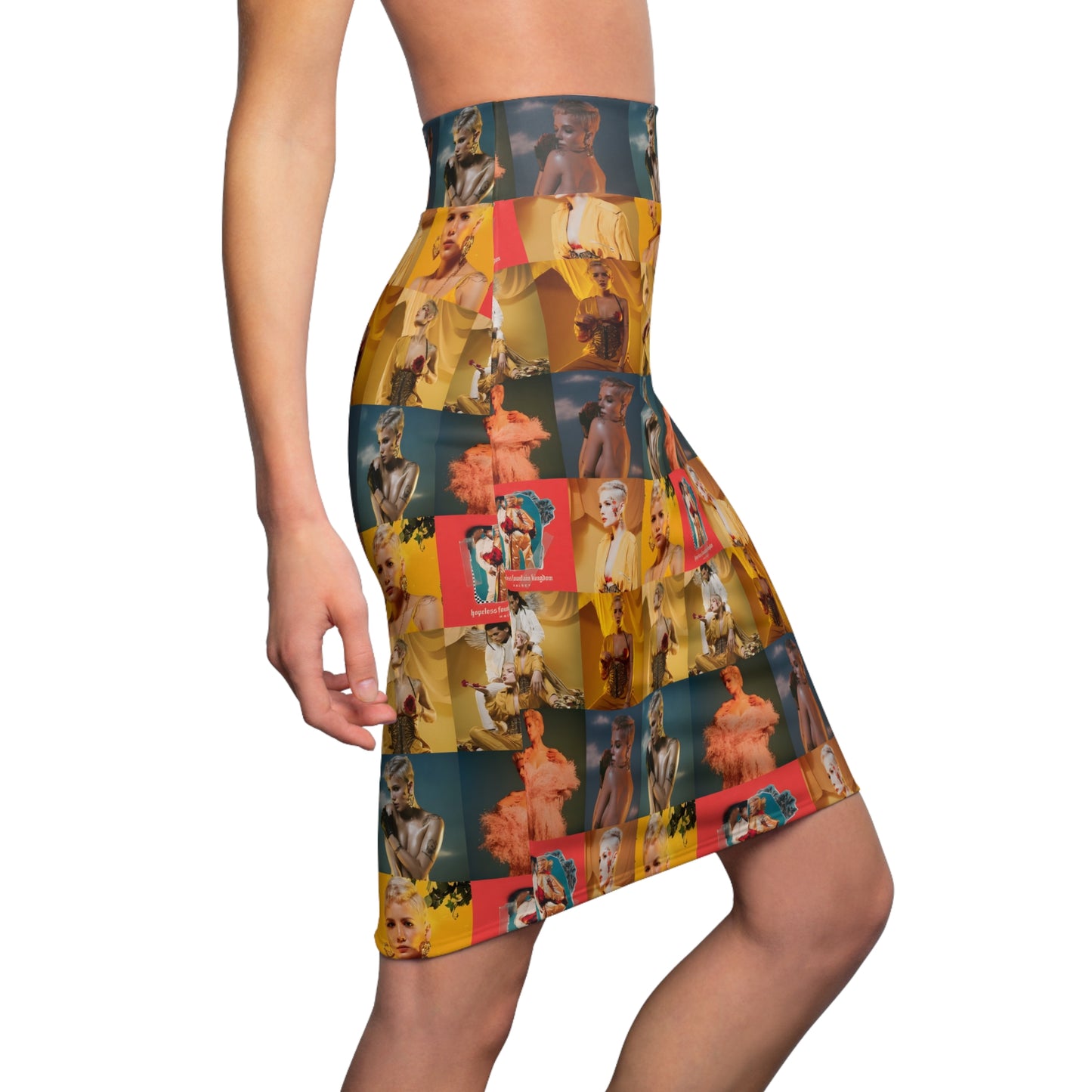 Halsey Hopeless Fountain Kingdom Mosaic Women's Pencil Skirt