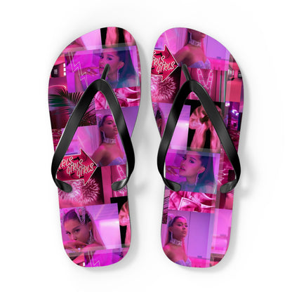 Ariana Grande 7 Rings Collage Flip Flops