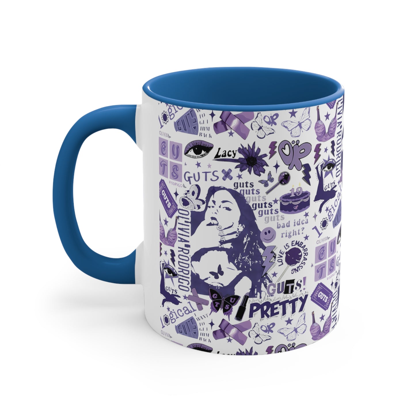 Olivia Rodrigo Guts Tour Collage Accent Coffee Mug, 11oz