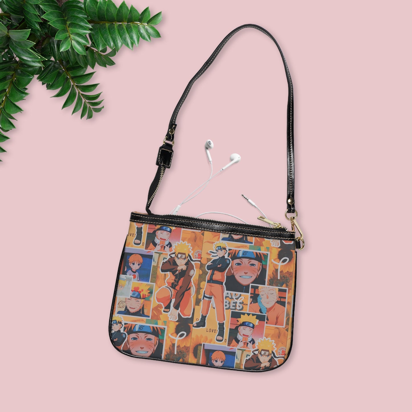 Naruto Uzumaki Sunflower Blaze Collage Small Shoulder Bag