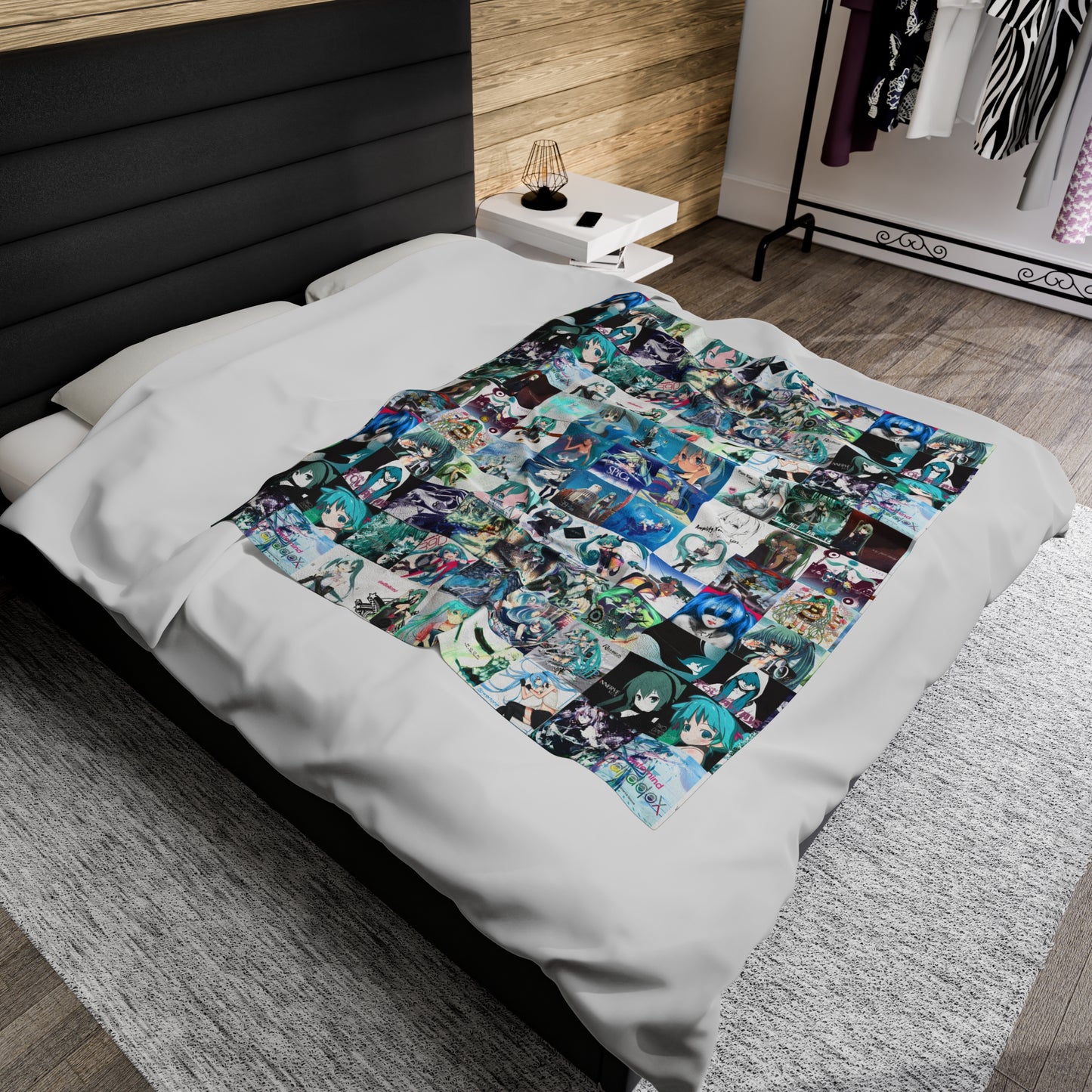 Hatsune Miku Album Cover Collage Velveteen Plush Blanket