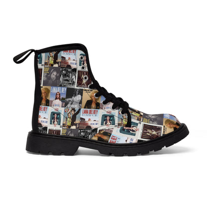 Lana Del Rey Album Cover Collage Women's Canvas Boots