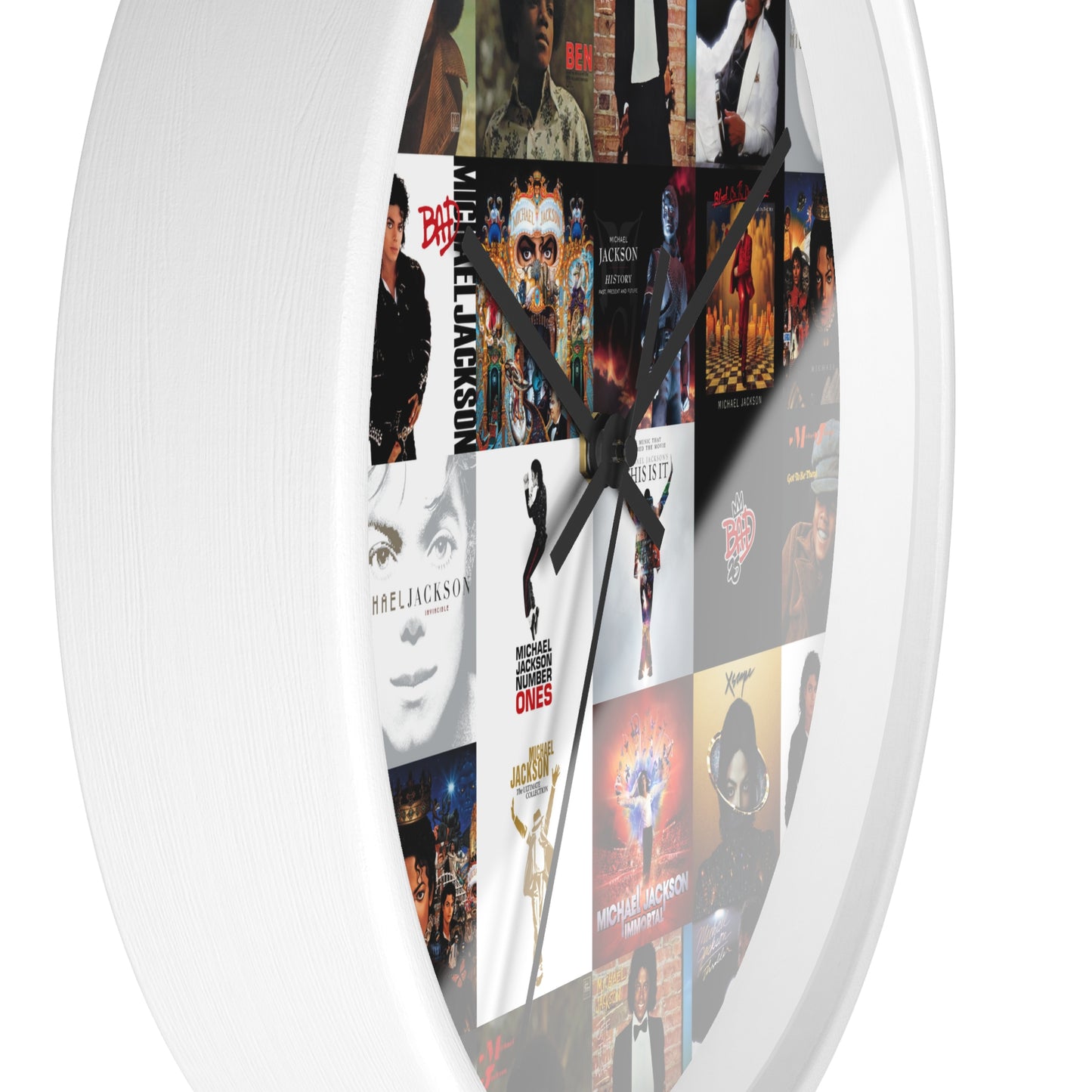 Michael Jackson Album Cover Collage Wall Clock