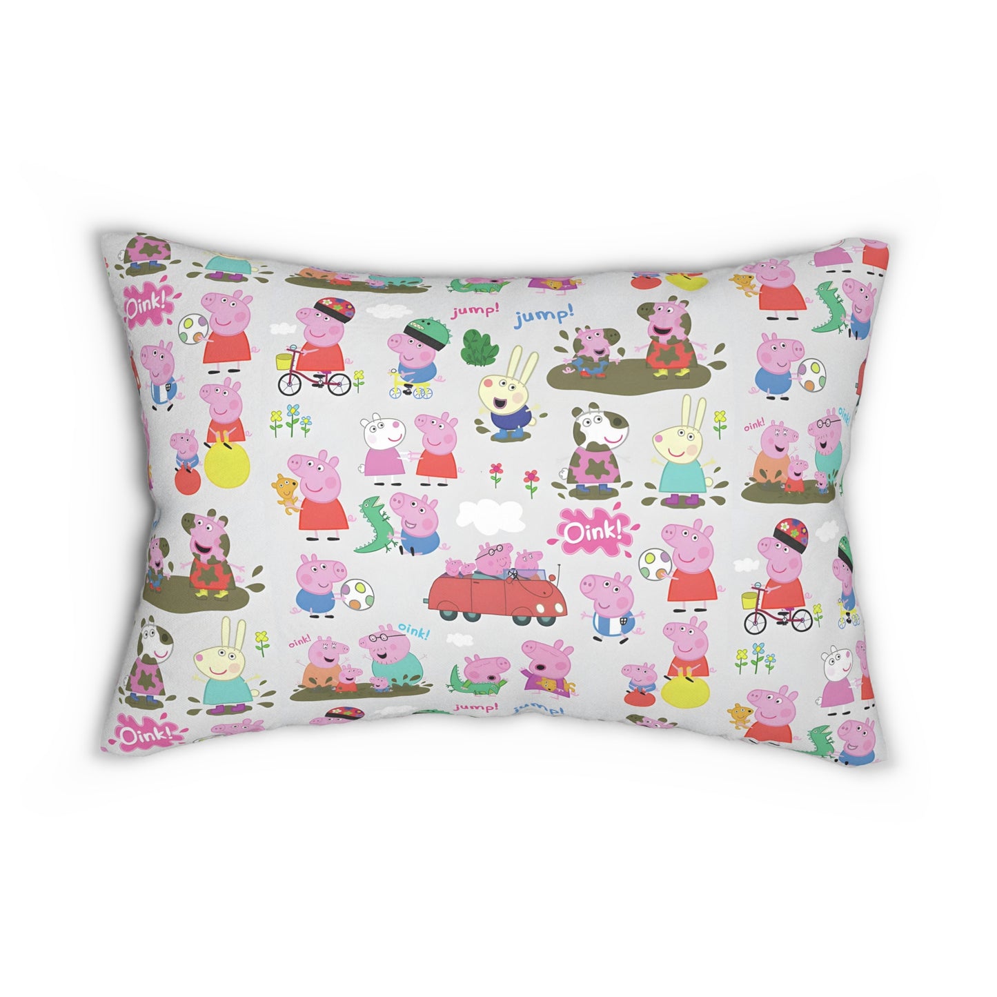 Peppa Pig Oink Oink Collage Spun Polyester Lumbar Pillow