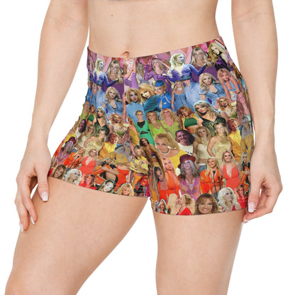 Britney Spears Rainbow Photo Collage Women's Shorts