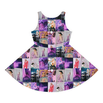 Ava Max Belladonna Photo Collage Girls' Sleeveless Sundress