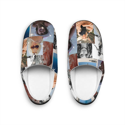 Miley Cyrus Flowers Photo Collage Women's Indoor Slippers