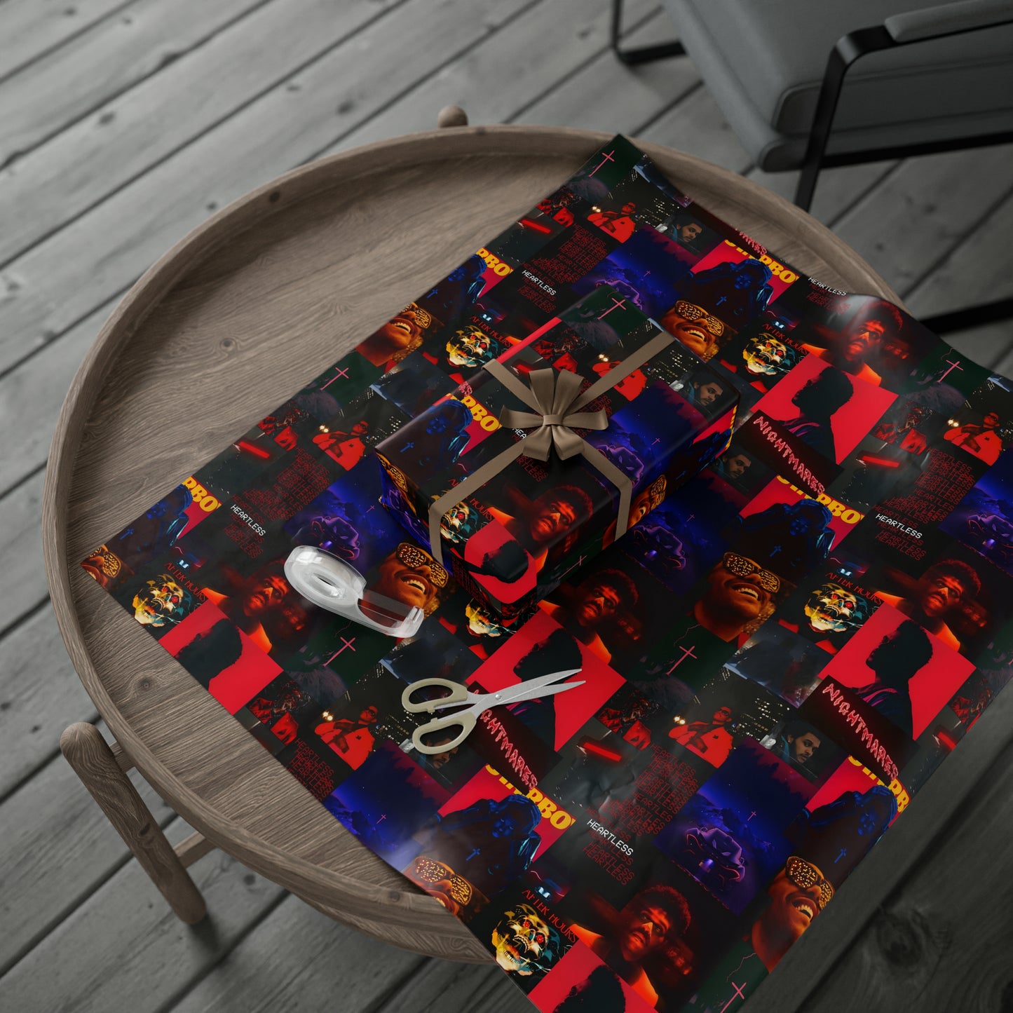 The Weeknd Heartless Nightmares Collage Gift Wrapping Paper