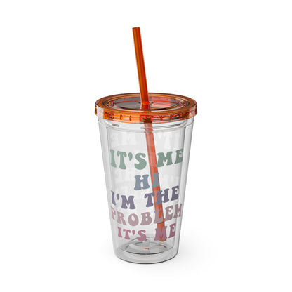 Taylor Swift It's Me Hi Sunsplash Tumbler with Straw