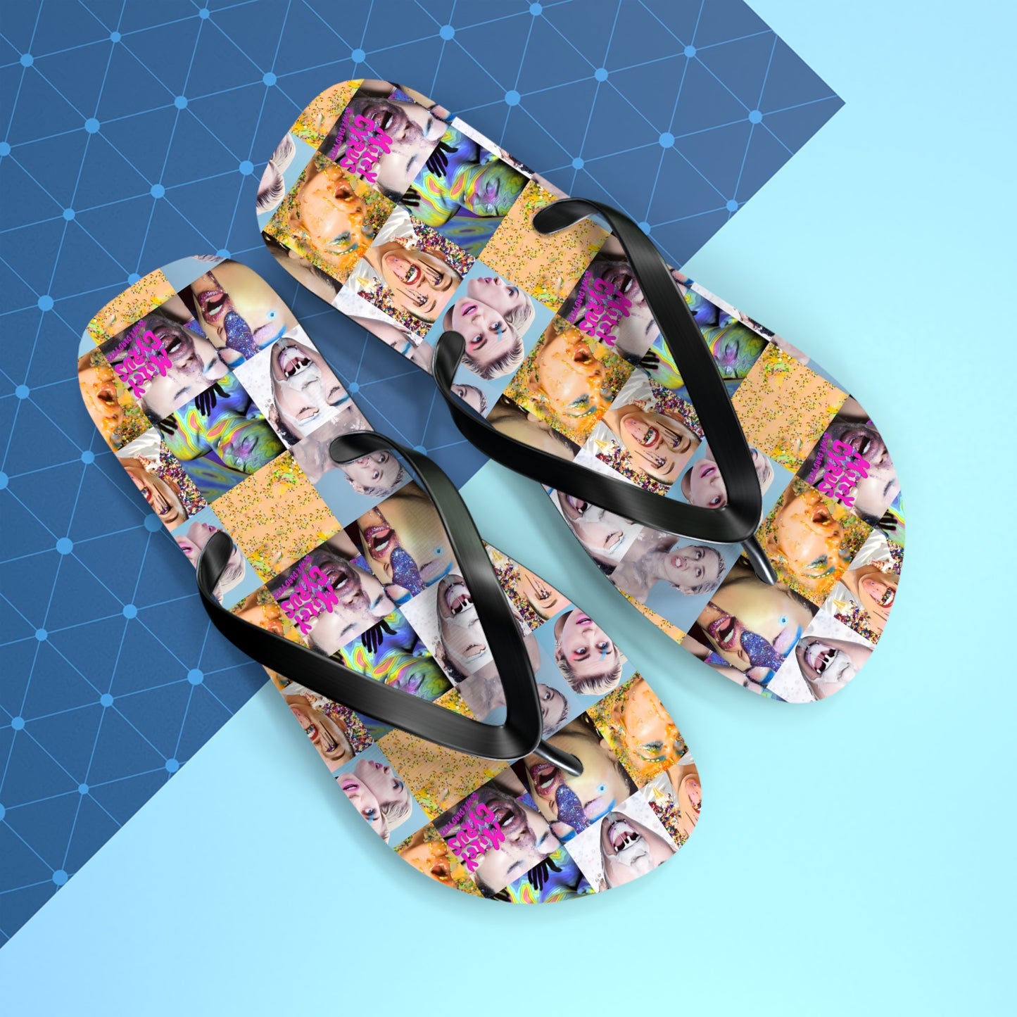 Miley Cyrus & Her Dead Petz Mosaic Flip Flops