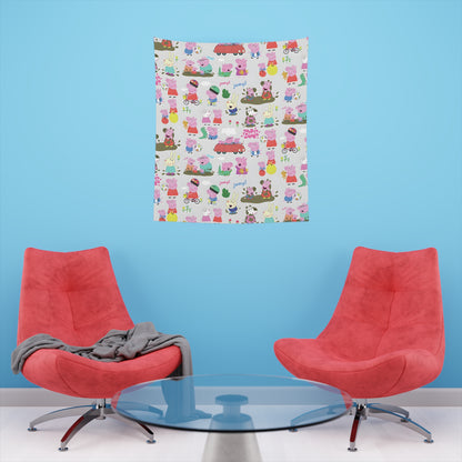 Peppa Pig Oink Oink Collage Printed Wall Tapestry